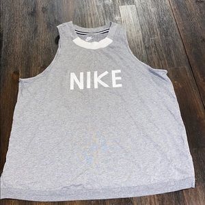 Nike Women’s Grey Tank with Side Slit - Size Large
